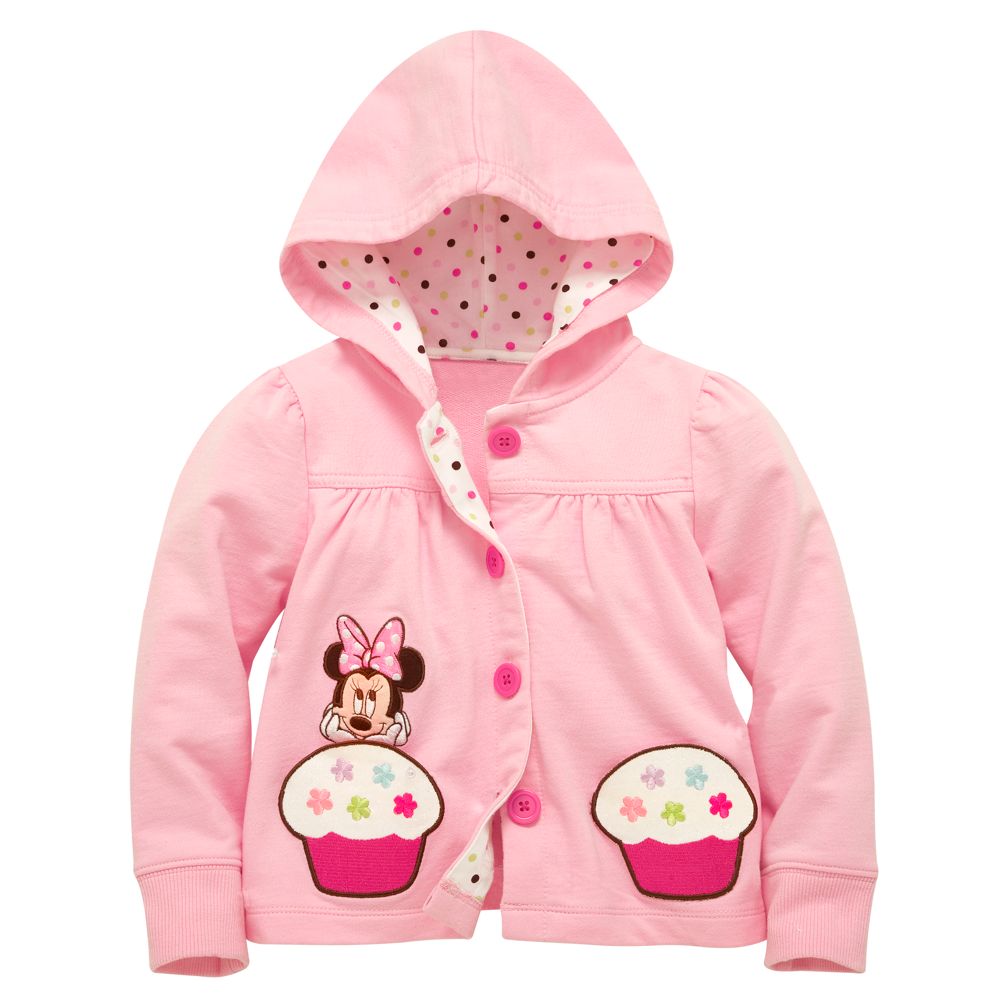 Personalized Cupcake Hoodie Minnie Mouse Jacket for Toddler Girls