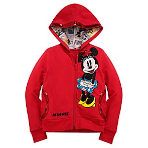 Sequin Minnie Mouse Hoodie Jacket for Girls