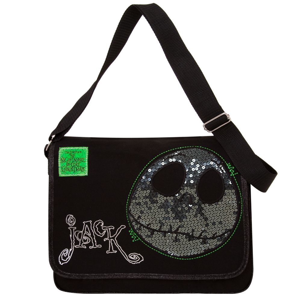 Products>Accessories>Bags & Totes> - Jack Skellington Messenger Bag: Sizes 