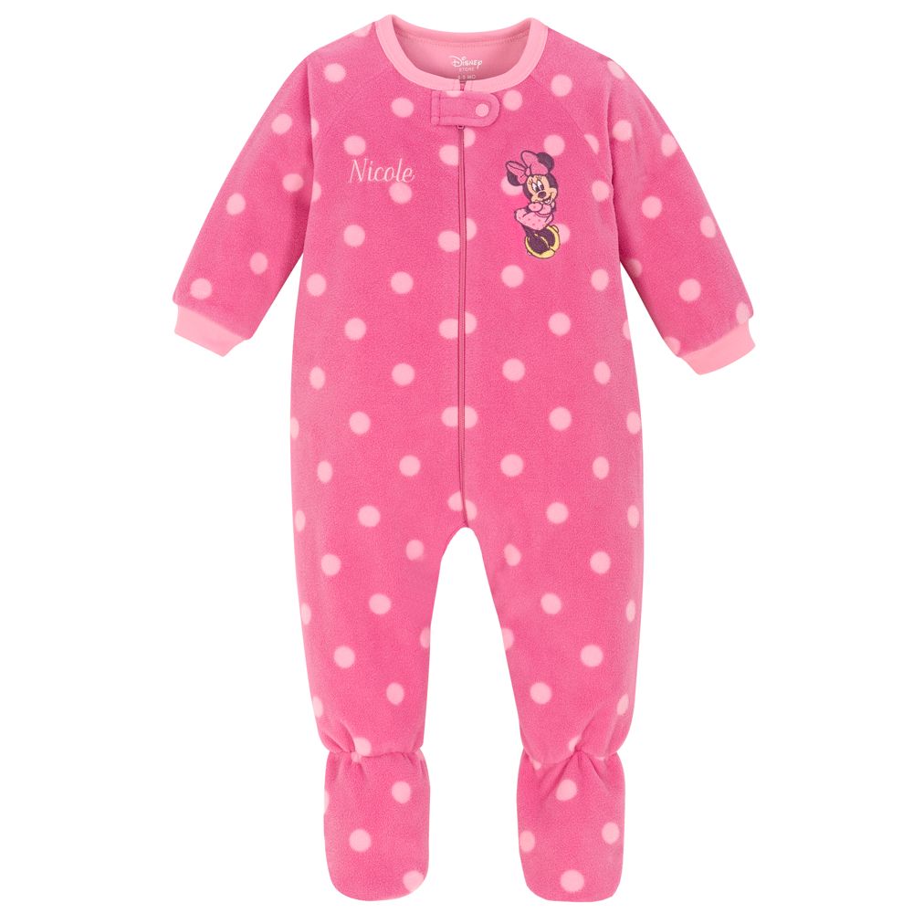 Personalized Minnie Mouse Blanket Sleeper for Infants