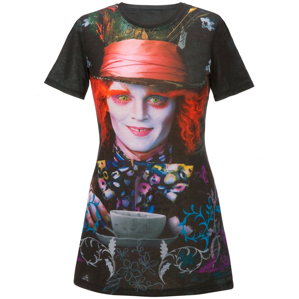 Fitted Mad Hatter Alice in Wonderland Tee for Women