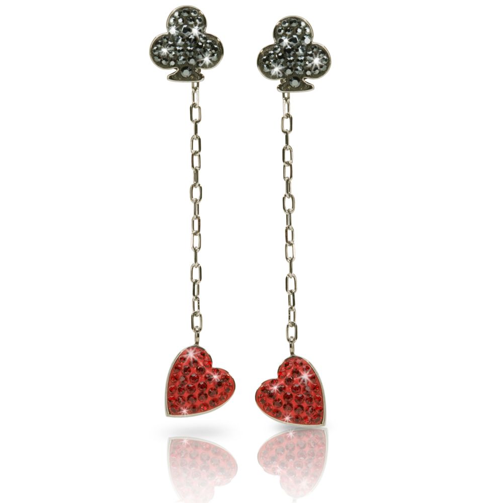 Jewelry & Watches Red Queen Alice in Wonderland Earrings by Swarovski