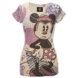 Scoop Neck Polka Dot Minnie Mouse Tee by Disney Couture for Women