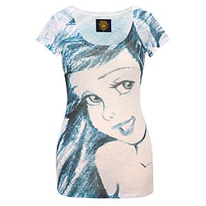 Scoop Neck Sketch Ariel Tee by 
Disney Couture for Women