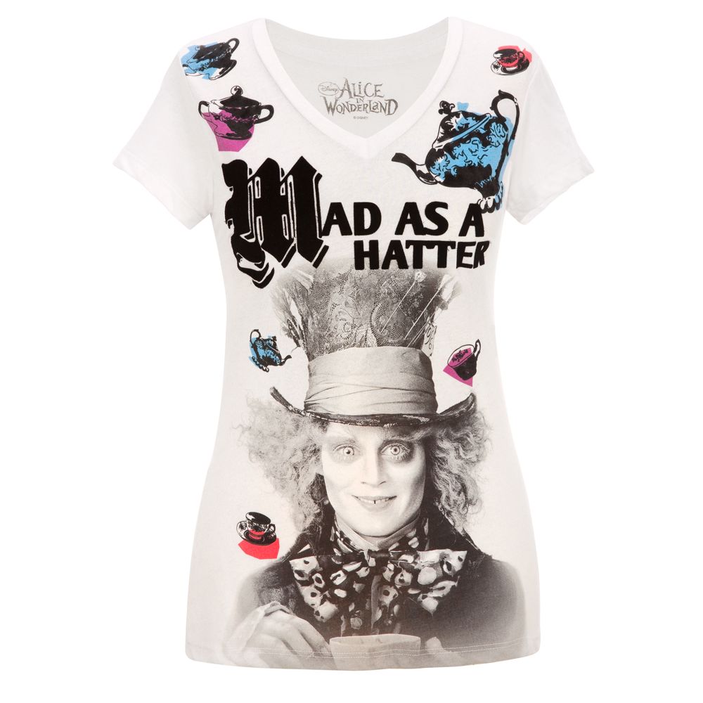 Vee-Neck Mad Hatter Tee for Women -- Junior Fit