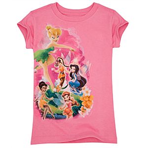Organic Glitter Disney Fairies Tee for Girls