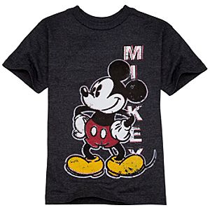 Organic Mickey Mouse Tee for Boys -- Gray