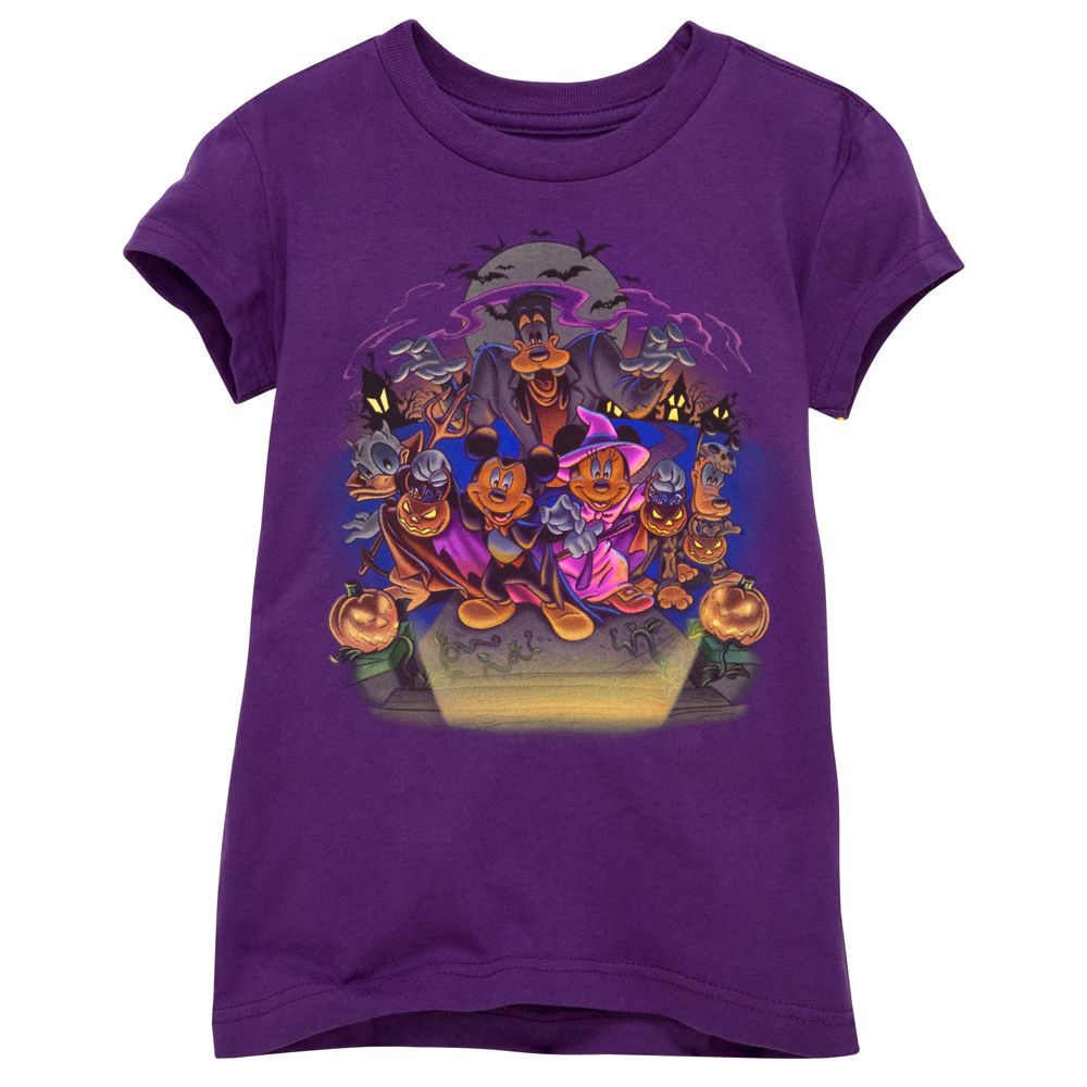 Organic Halloween Mickey and Friends Tee -- Purple