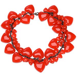 Red Queen Alice in Wonderland Heart Necklace by Tom Binns for Disney Couture