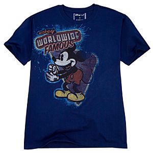 Organic Worldwide Famous Mickey Mouse Tee for Men