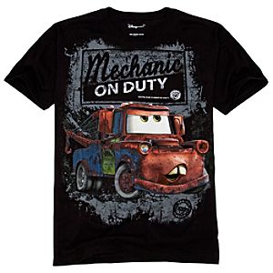 Organic Disney Cars Tow Mater Tee for Adults