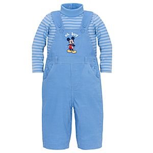 Oh Boy Mickey Mouse Overall Set -- 2-Pc.