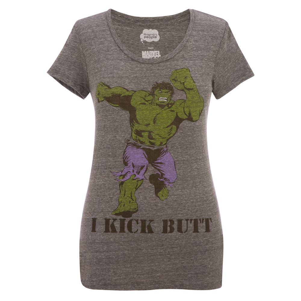 Fitted ''I Kick Butt'' Hulk Tee for Women