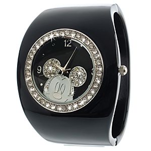 Black Cuff Mickey Mouse Watch for Women