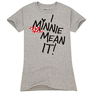 Organic I Minnie Mean It! Minnie Mouse Tee for Adults