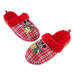 Holiday Adult Mickey Mouse Slippers
