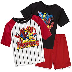 Marvel Heroes™ Tees and Shorts Set -- 3-Pc.