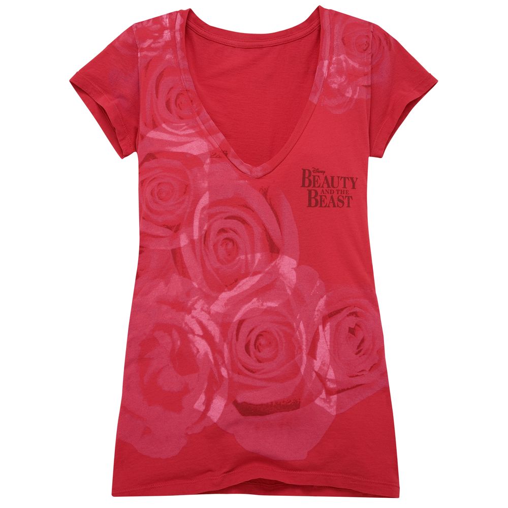 Fitted Roses Beauty and the Beast: The Broadway Musical Tee for Women