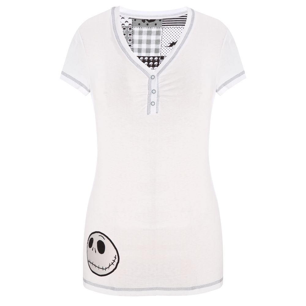 Fitted Jack Skellington Henley Pajama Top