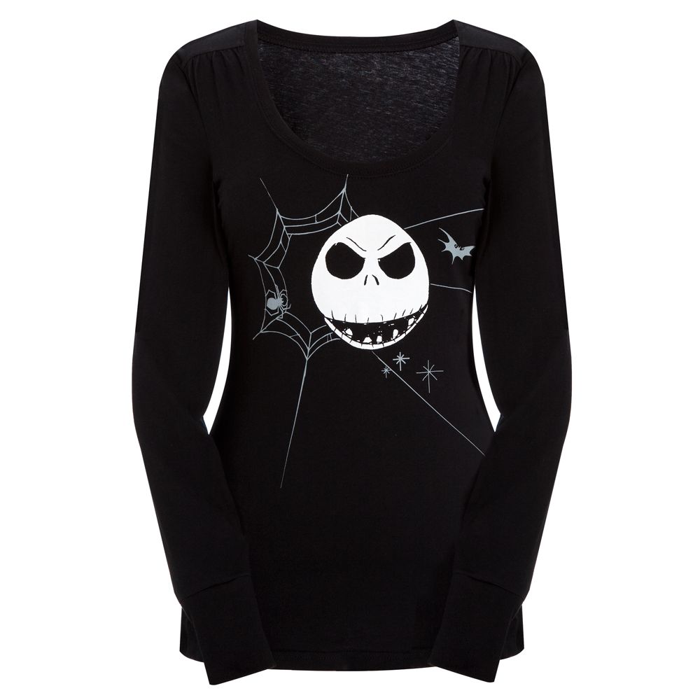 Fitted Black Jack Skellington Pajama Top