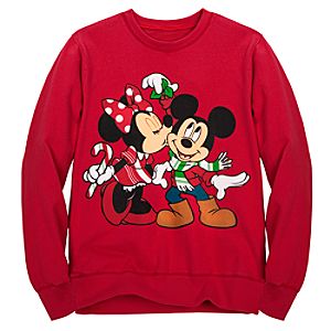 Holiday Girls Minnie and Mickey Mouse Sweatshirt