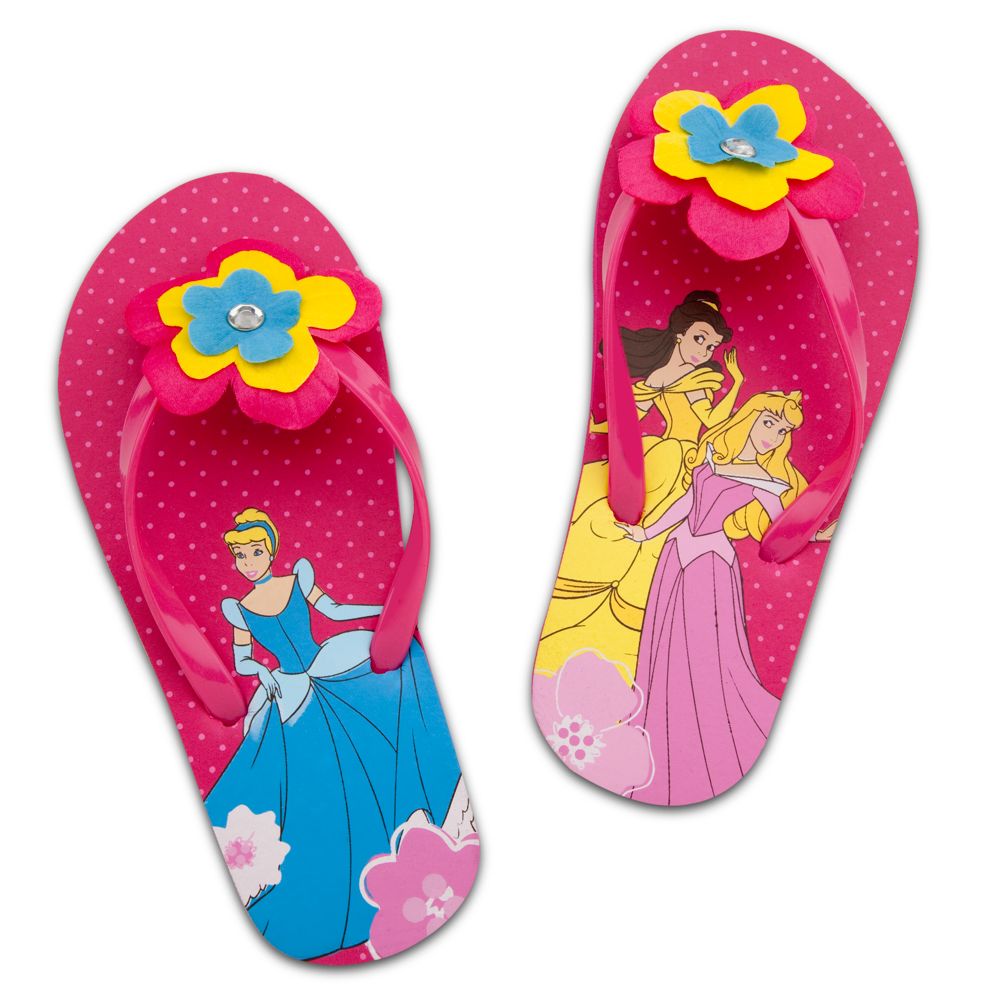 Flower Disney Princess Flip Flops