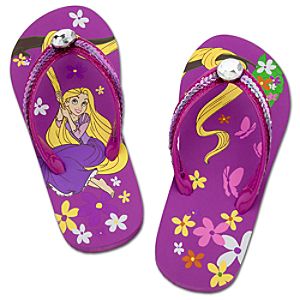 Rhinestone Tangled Rapunzel Flip Flops