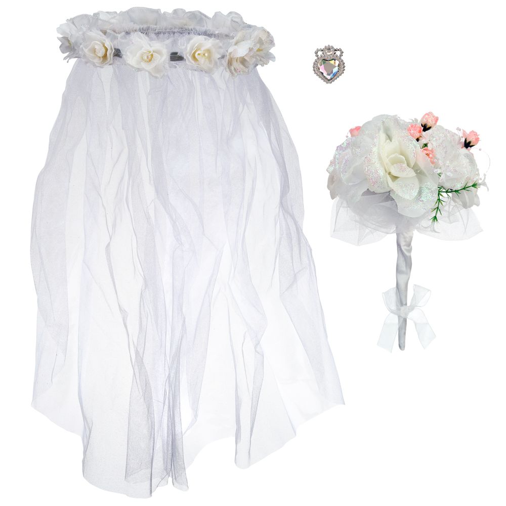 Heart-shaped Jewel Disney Princess Wedding Accessory Set -- 3-Pc.