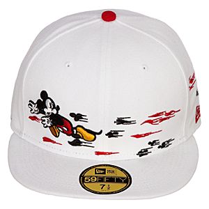 Mens Fitted Thru the Mirror Mickey Mouse Hat