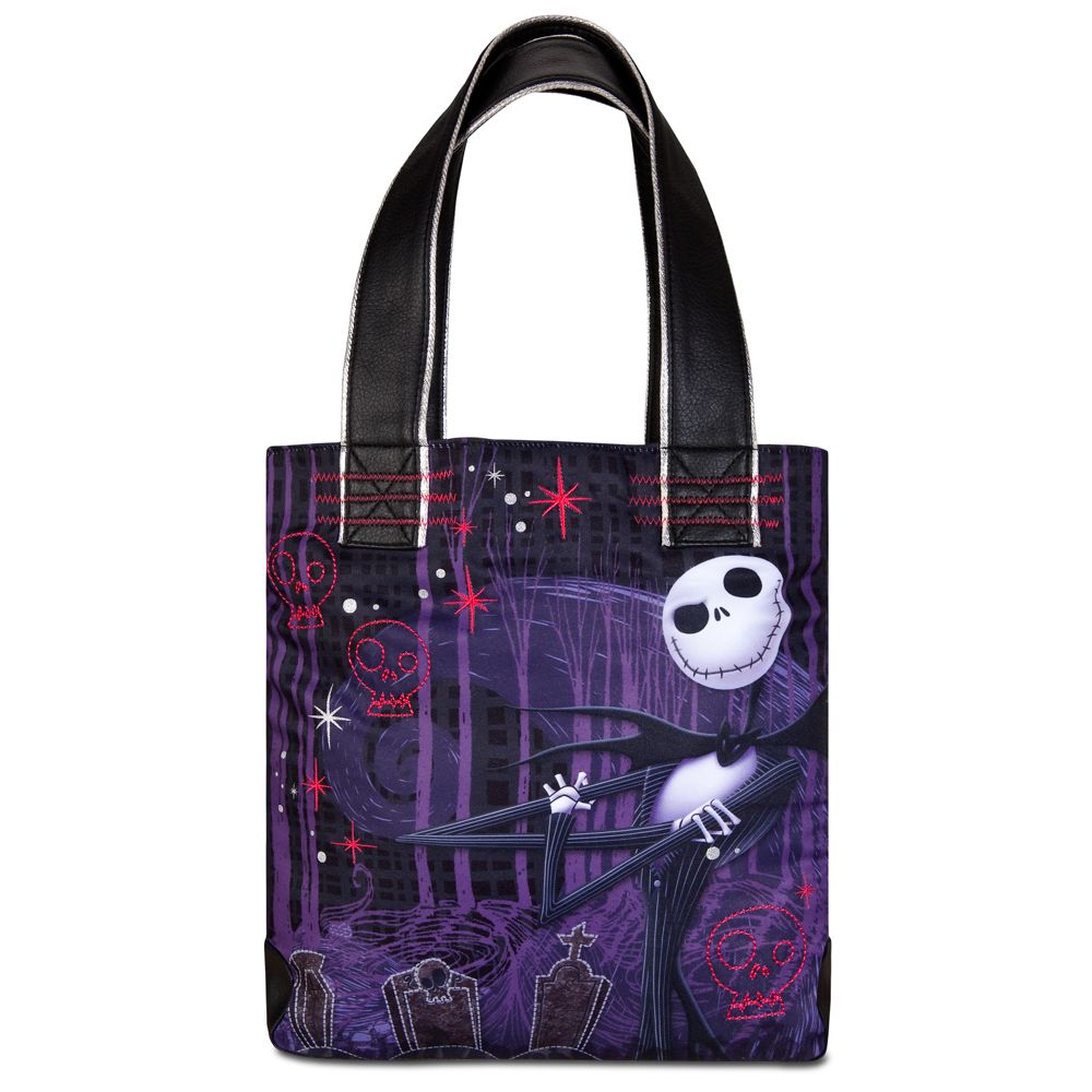 Pink Skulls and Jack Skellington Tote Bag