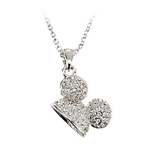 Pavé Crystal Mickey Mouse Ears Necklace by Disney Couture