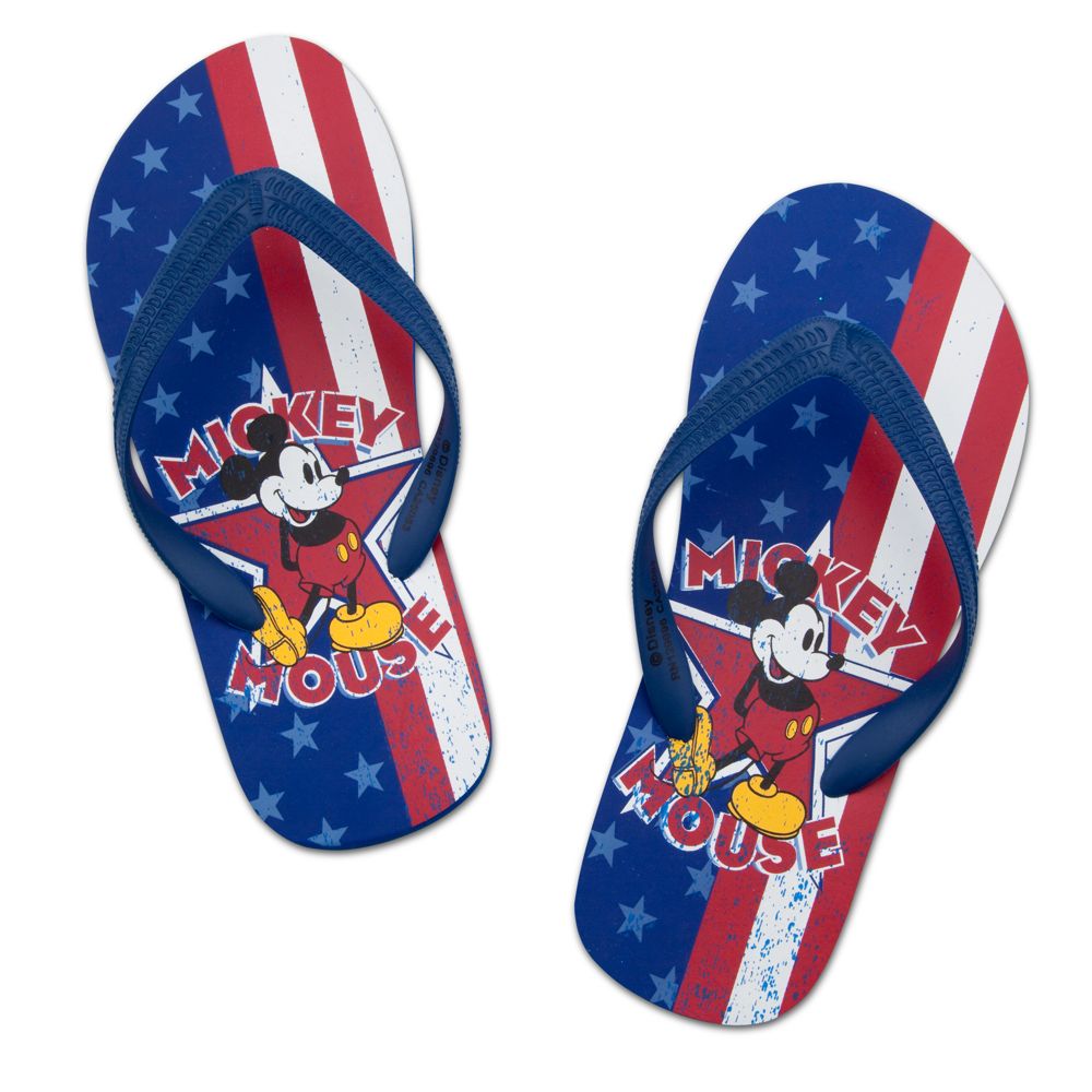 Americana Mickey Mouse Flip Flops for Adults