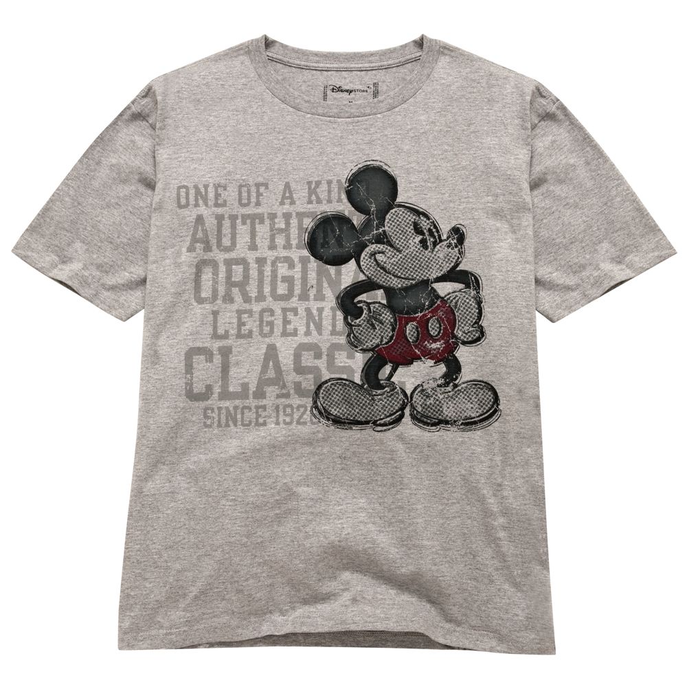 Distressed Mickey Mouse Tee for Adults -- Made With Organic Cotton