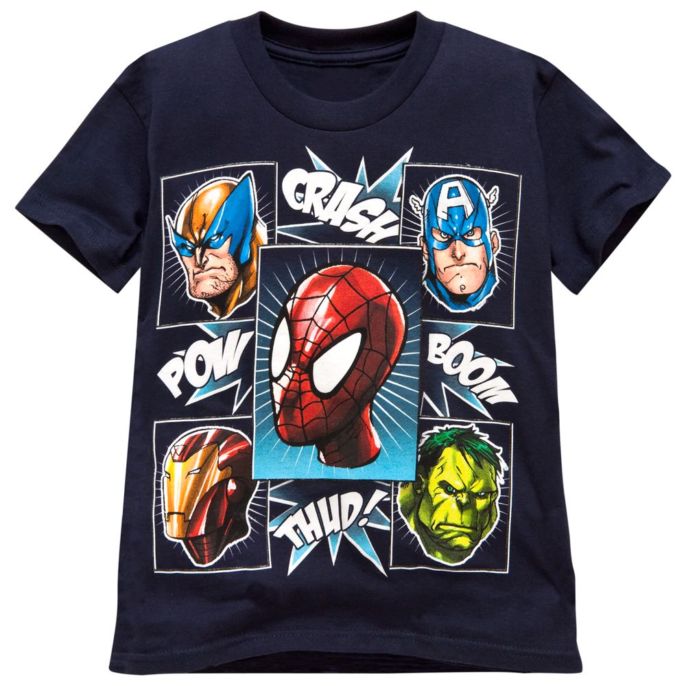 Superhero Heads Marvel Heroes Tee for Kids