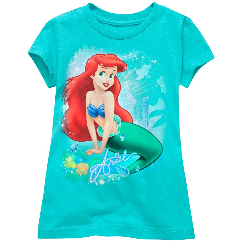 Glitter Ariel Tee for Girls -- Made With Organic Cotton