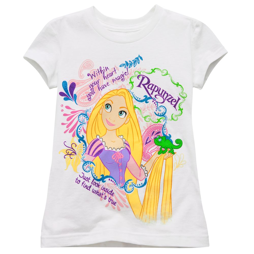 Glitter Rapunzel Tee for Girls -- Made With Organic Cotton