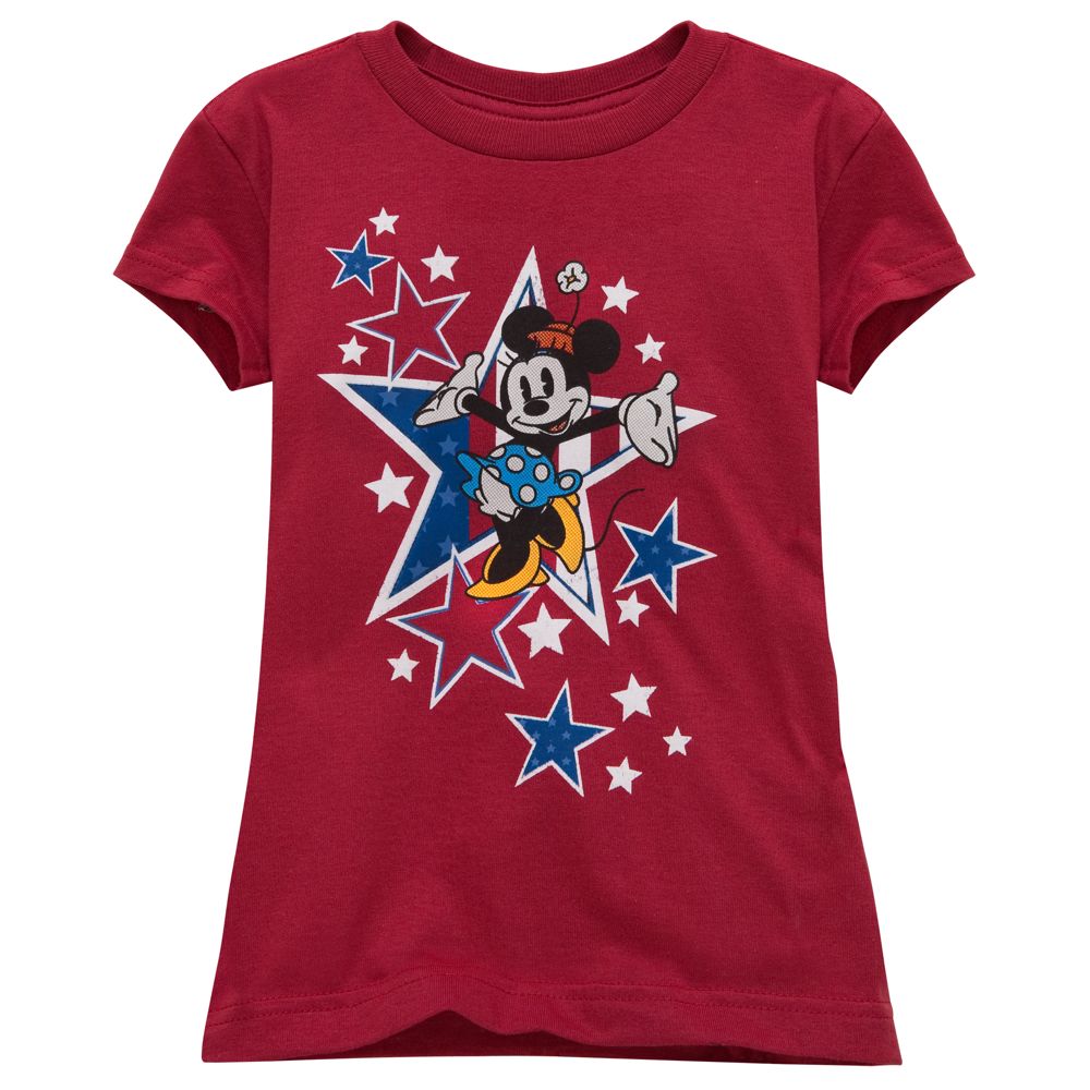 Organic All-American Minnie Mouse Tee for Girls