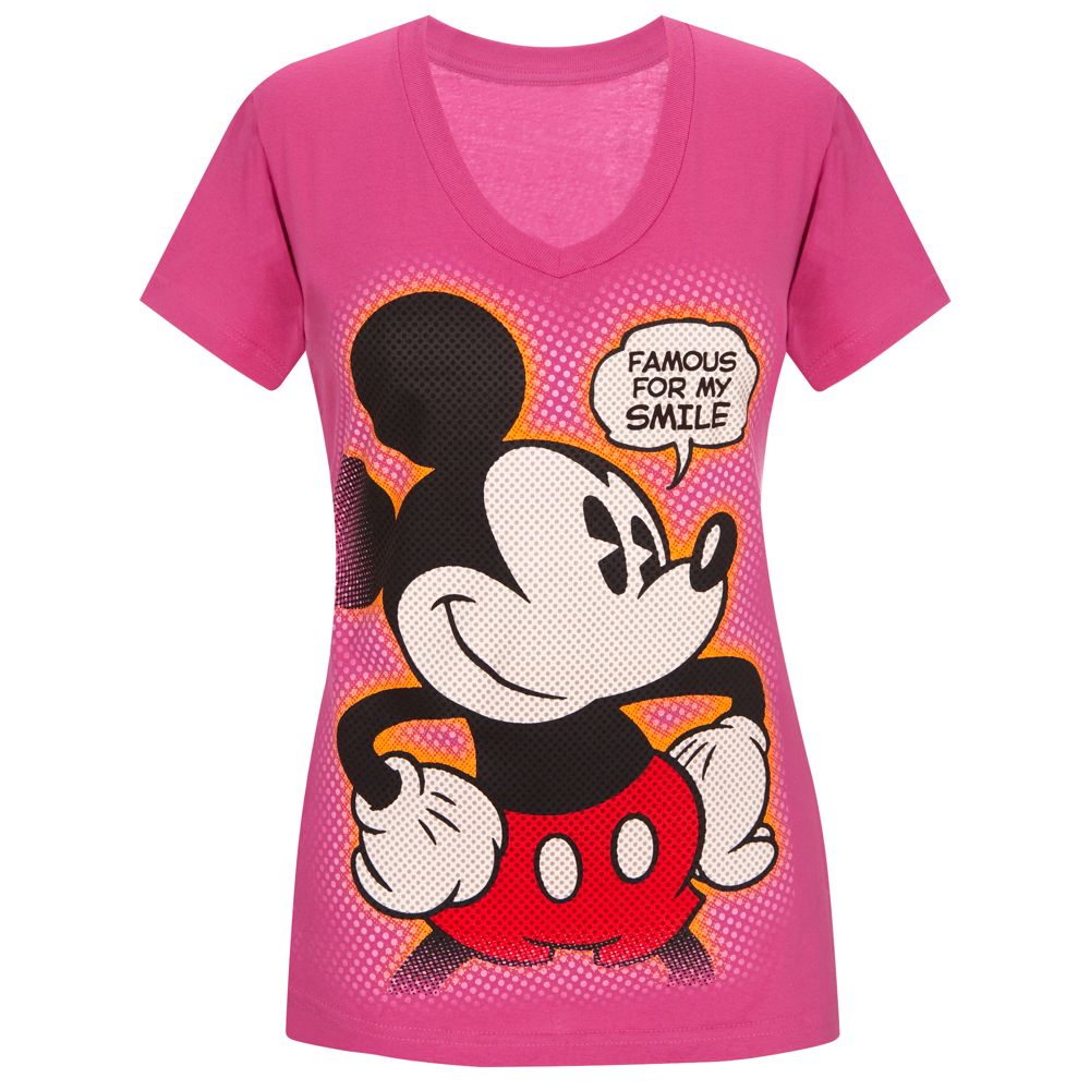V-Neck Mickey Mouse Tee for Women -- Made With Organic Cotton