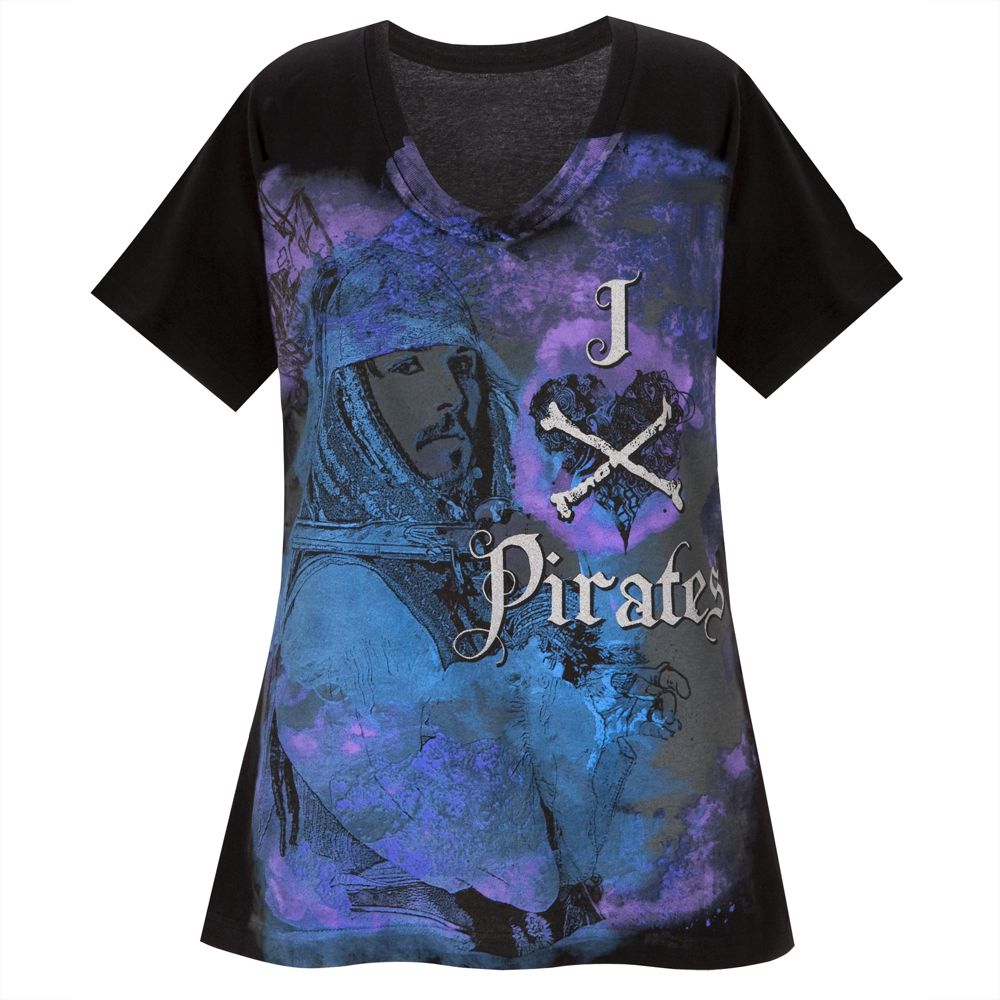 Organic V-Neck Heartthrob Pirates of the Caribbean Tee for Women