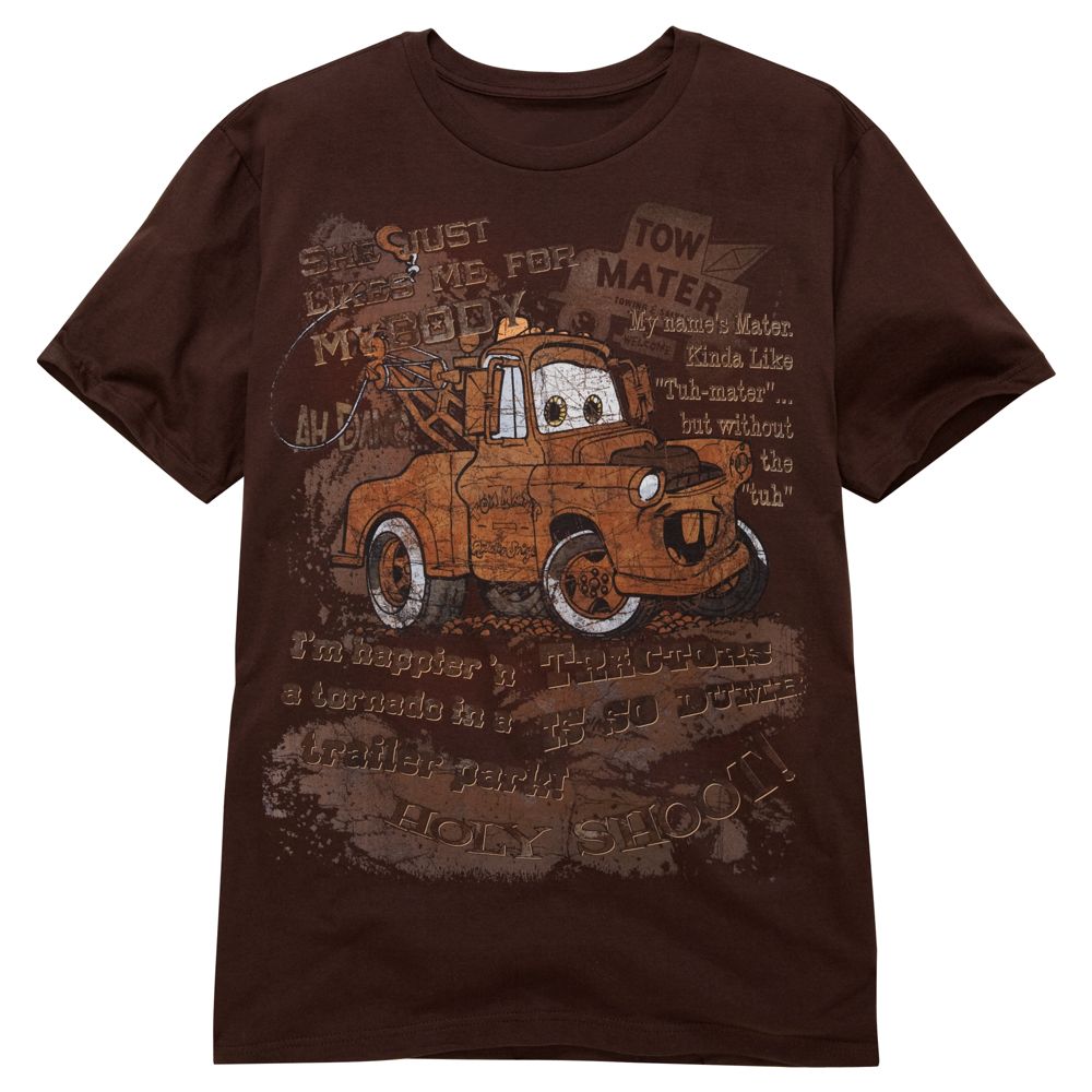 Tow Mater Cars Tee for Men -- Made With Organic Cotton