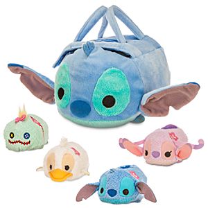 Stitch ''Tsum Tsum'' Plush Set - Small Bag - 8'' - Plus 4 Minis - 3 1/2''