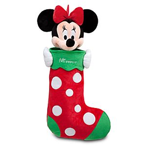 Minnie Mouse Plush Stocking - Holiday - Personalizable