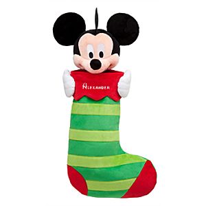 Mickey Mouse Plush Stocking - Holiday - Personalizable