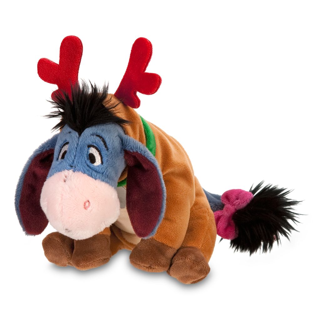 Mini Bean Bag Santas Reindeer Eeyore Plush Toy -- 7 H