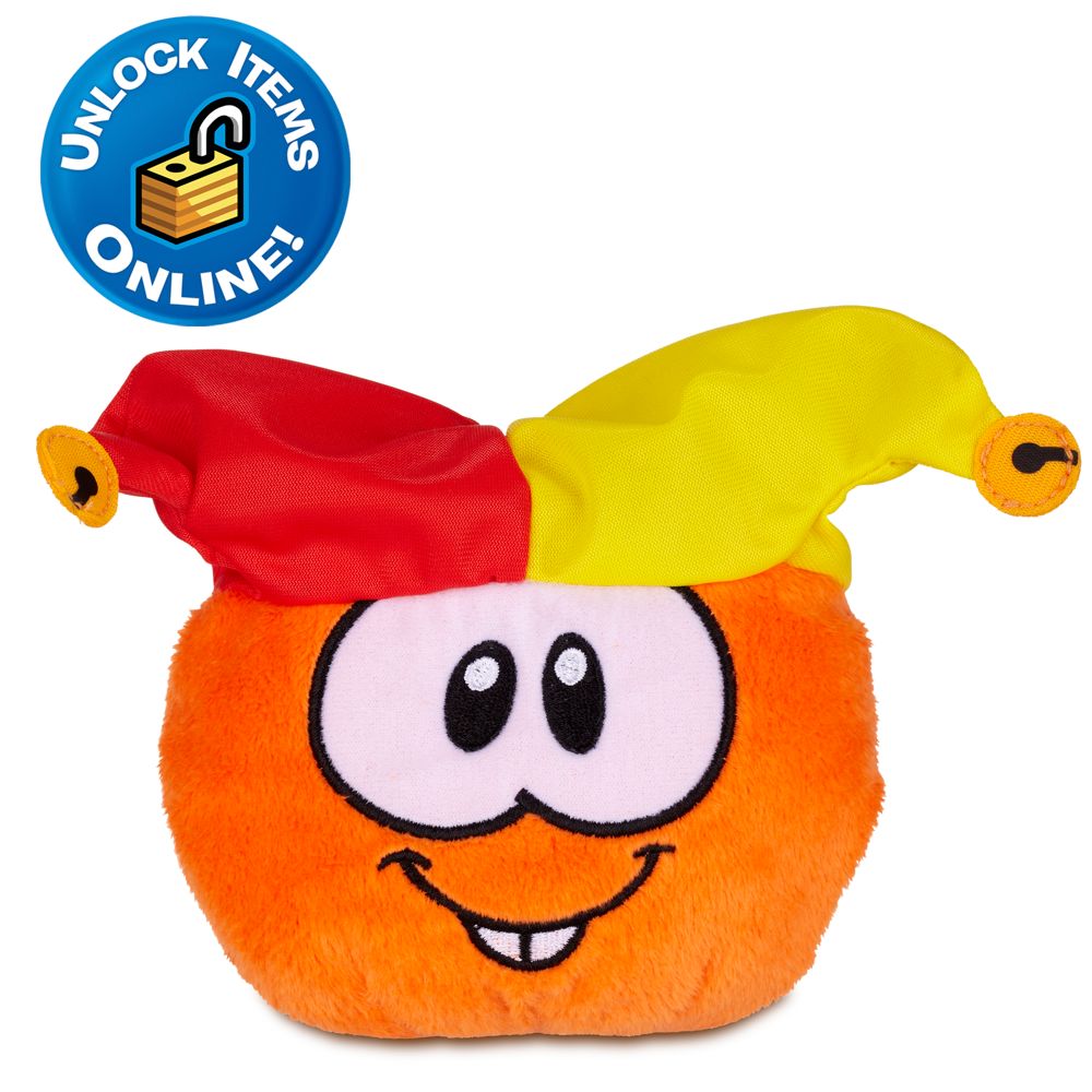 Club Penguin Jester Orange Pet Puffle Plush -- 4 H