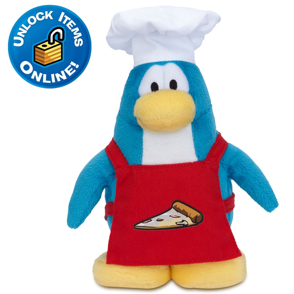 Club Penguin Pizza Chef Penguin Plush Toy -- 6 H