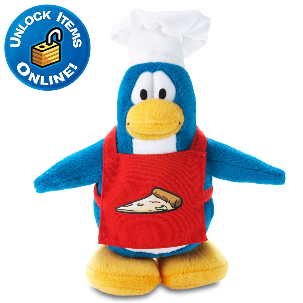 Club Penguin Pizza Chef Penguin Plush -- 6 H
