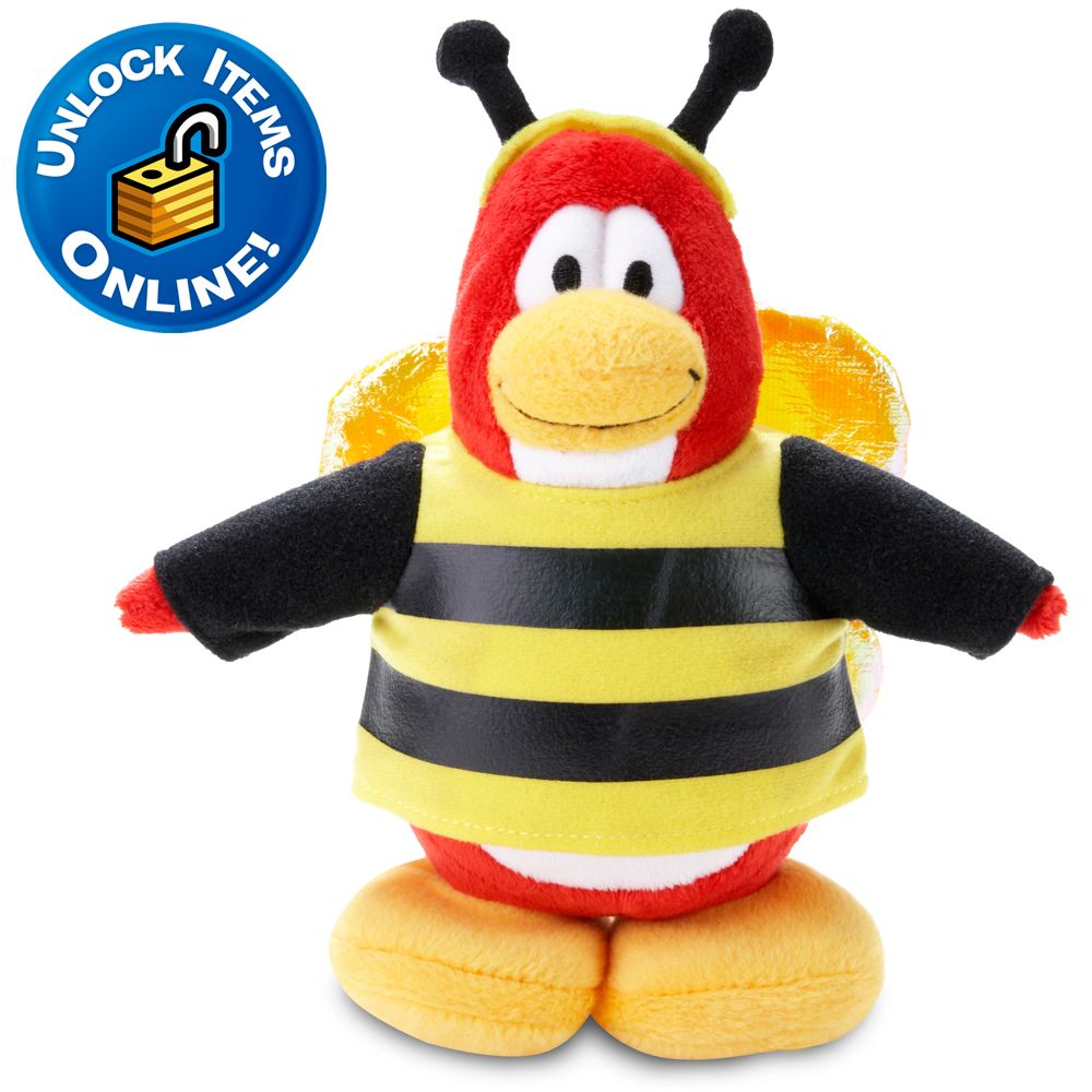 Club Penguin Bumble Bee Penguin Plush Toy -- 6 H