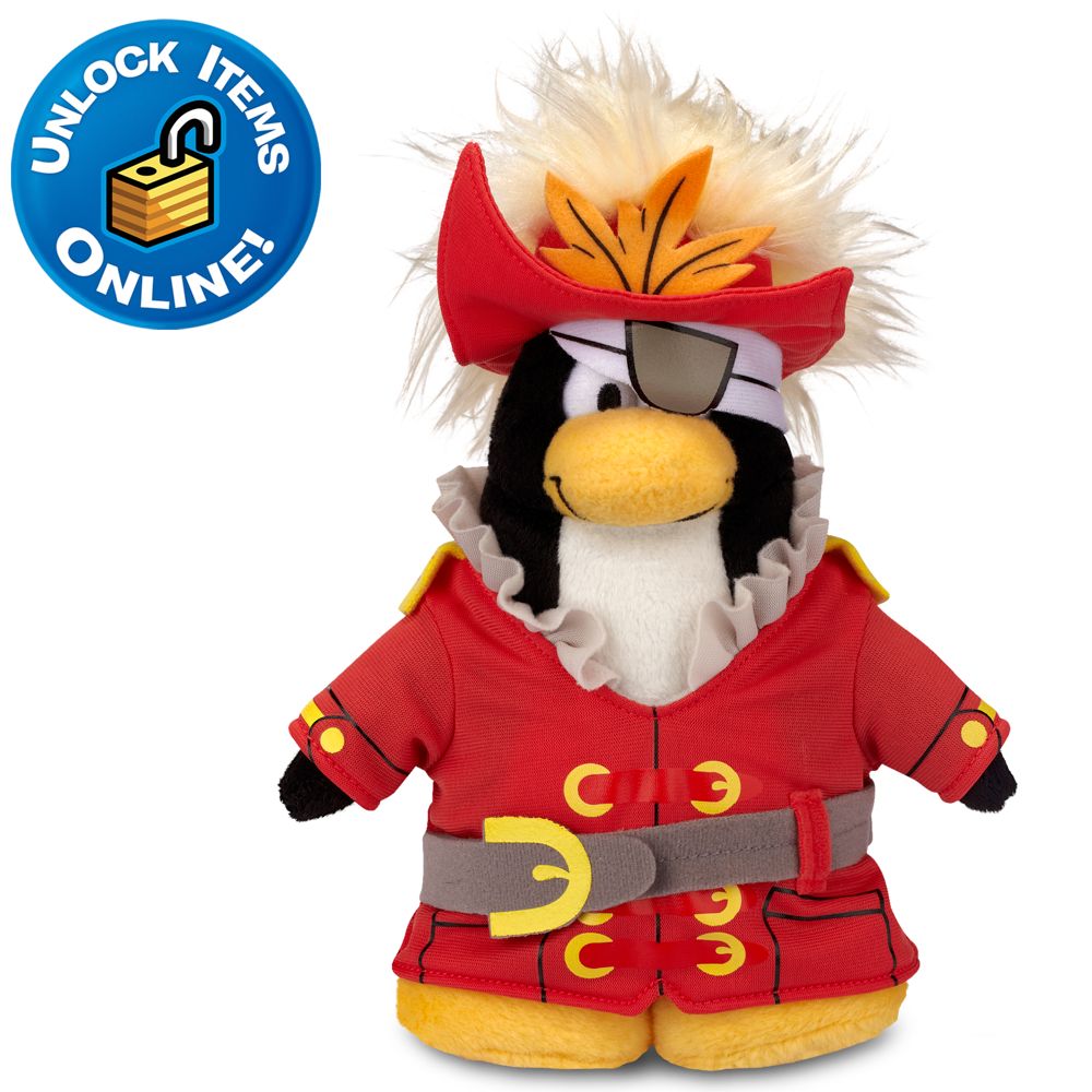 Club Penguin Swashbuckler Penguin Plush Toy -- 6'' H