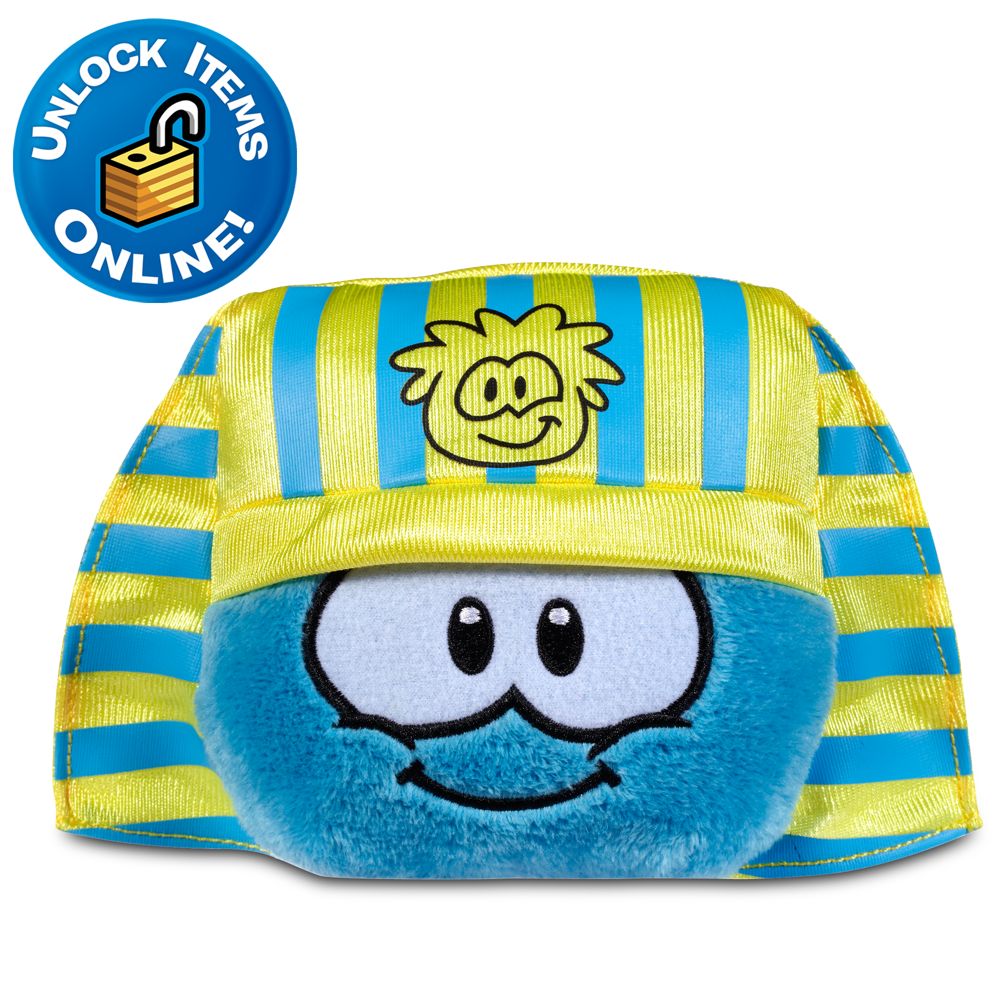 Club Penguin Blue Pet Puffle with Pharaoh Hat -- 3 H